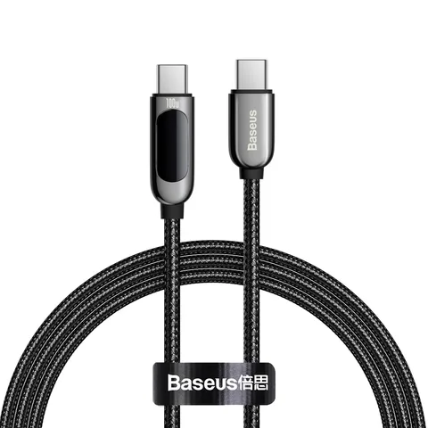 Кабель Baseus Display Fast Charging Data Cable Type-C to Type-C 100W 1m (CATSK-B01) Black