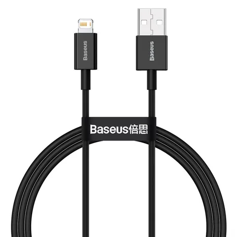 Кабель Baseus Superior Series Fast Charging Data Cable USB to iP 2.4A 1m (CALYS-A01) Black