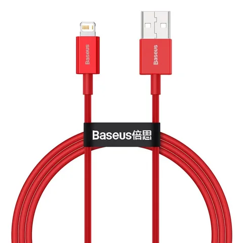 Кабель Baseus Superior Series Fast Charging Data Cable USB to iP 2.4A 1m (CALYS-A09) Red
