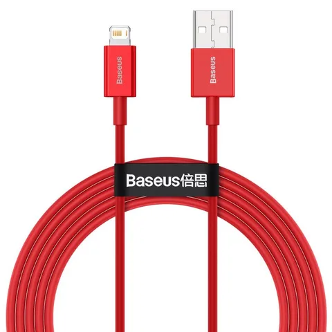 Кабель Baseus Superior Series Fast Charging Data Cable USB to iP 2.4A 2m (CALYS-C09) Red