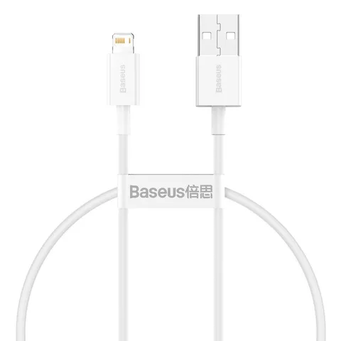 Кабель Baseus Superior Series Fast Charging Data Cable USB to iP 2.4A 0.25m (CALYS-02) White