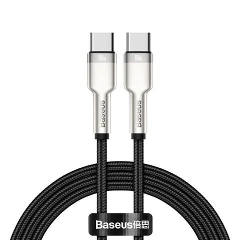 Кабель Baseus Cafule Series Metal Data Cable Type-C to Type-C 100W 1m (CATJK-C01) Black