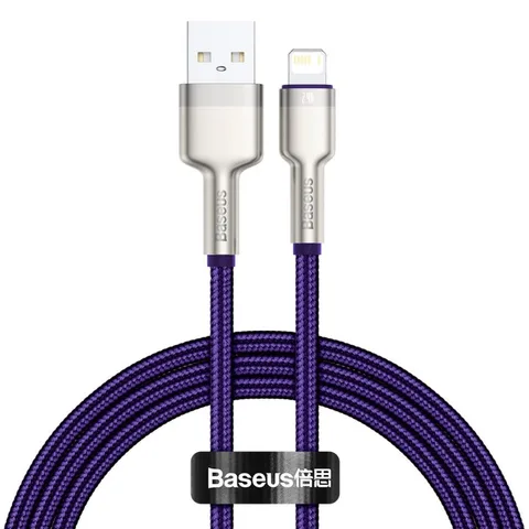 Кабель Baseus Cafule Series Metal Data Cable USB to IP 2.4A 1m (CALJK-A05) Purple