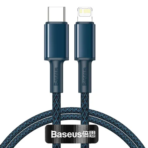 Кабель Baseus High Density Braided Fast Charging Data Cable Type-C to iP PD 20W 1m (CATLGD-03) Blue