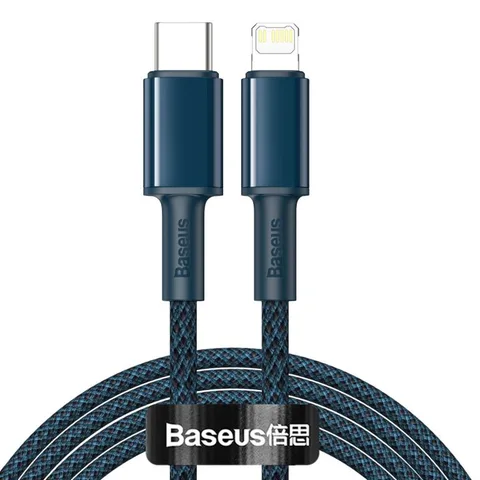 Кабель Baseus High Density Braided Fast Charging Data Cable Type-C to iP PD 20W 2m (CATLGD-A03) Blue