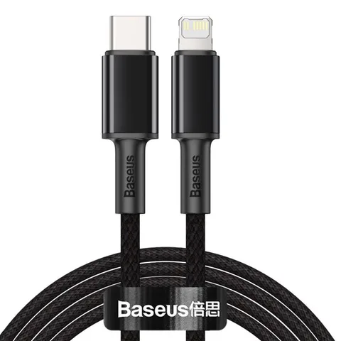 Кабель Baseus High Density Braided Fast Charging Data Cable Type-C to iP PD 20W 2m (CATLGD-A01) Black