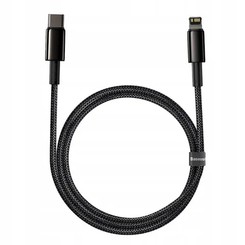 Кабель Baseus Tungsten Gold Fast Charging Data Cable Type-C to iP PD 20W 2m (CATLWJ-A01) Black