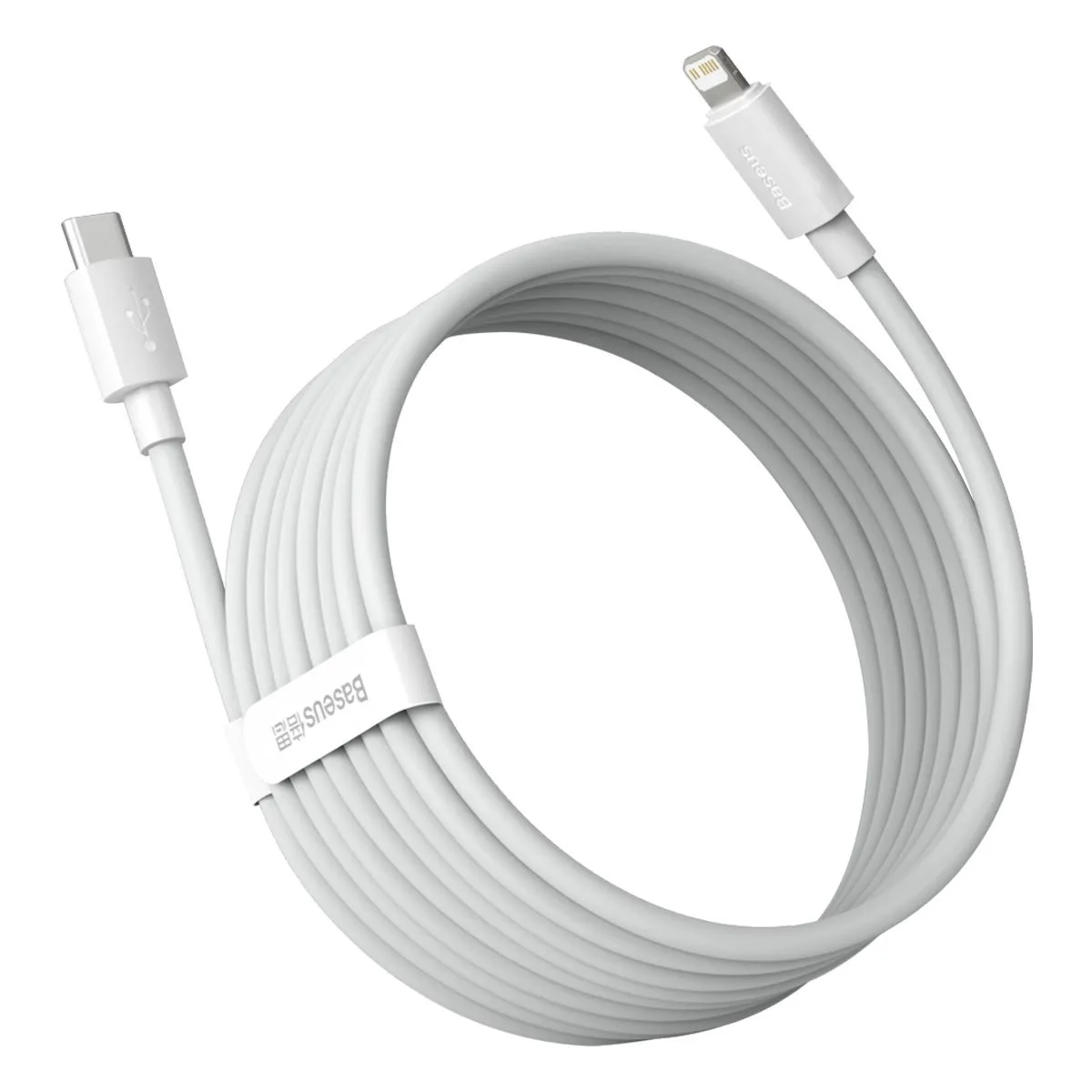 Кабель Baseus Simple Wisdom Data Cable Kit Type-C to iP PD 20W (комплект из 2 штук) 1.5m (TZCATLZJ-02) White — фото 3