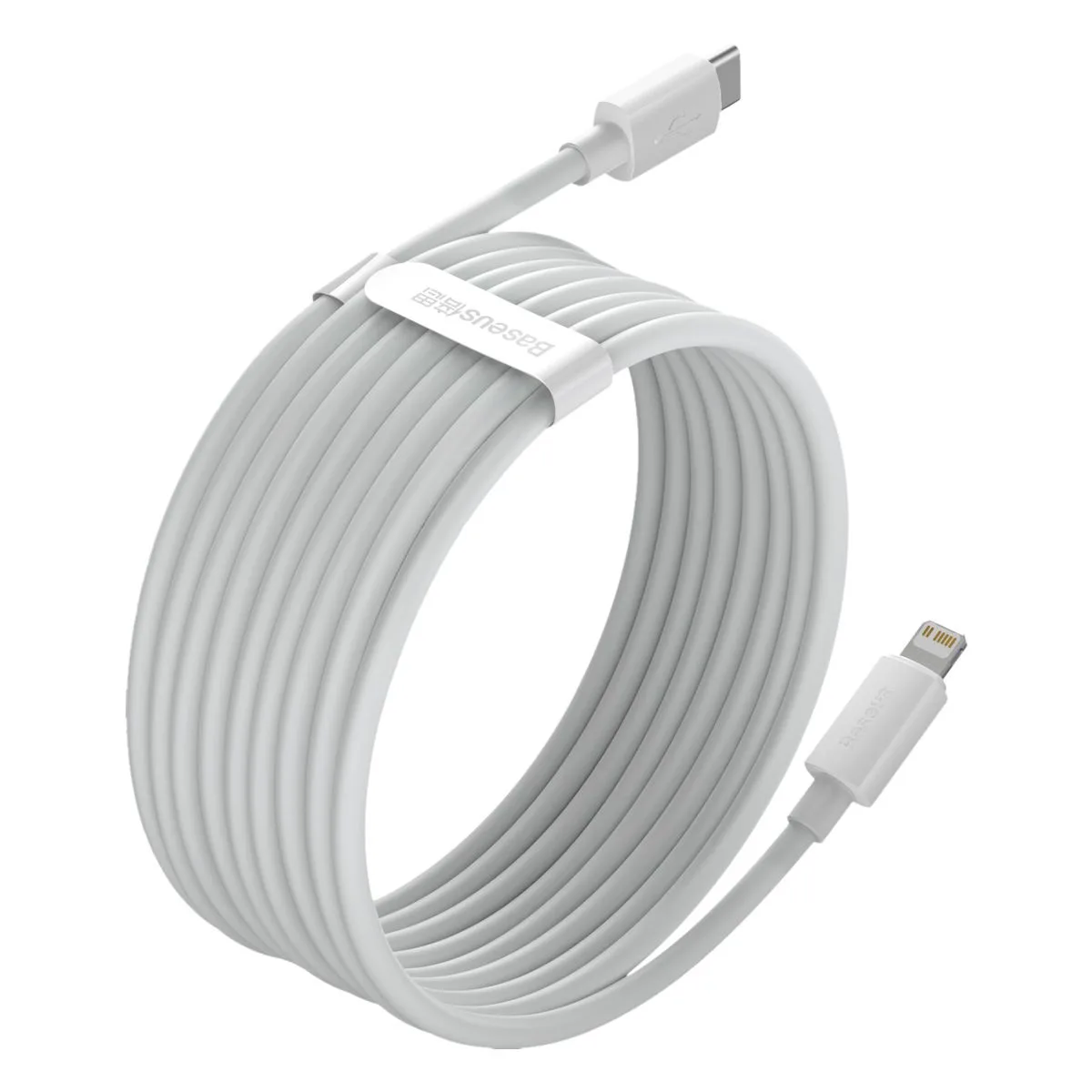 Кабель Baseus Simple Wisdom Data Cable Kit Type-C to iP PD 20W (комплект из 2 штук) 1.5m (TZCATLZJ-02) White — фото 4