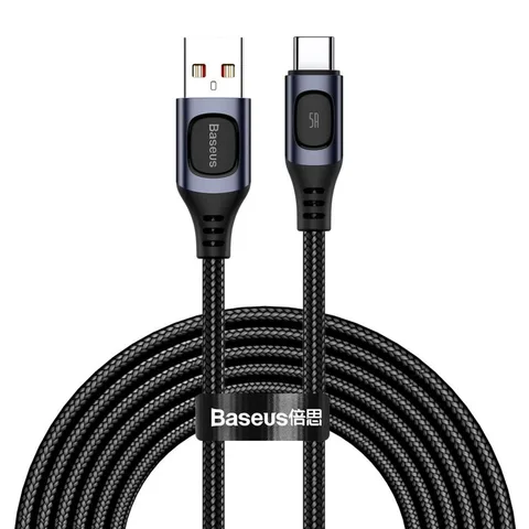 Кабель Baseus Flash Multiple Fast Charge Protocols Convertible Fast Charging Cable USB For Type-C 5A 2m (CATSS-B0G) Gray