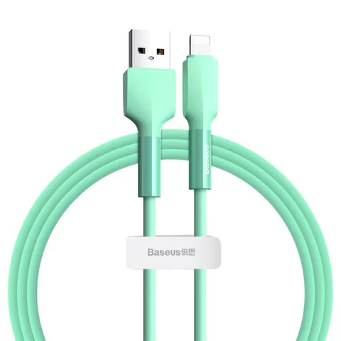 Кабель Baseus Silica gel Cable USB For IP 1m (CALGJ-06) Green
