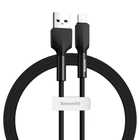 Кабель Baseus Silica gel Cable USB For IP 1m (CALGJ-01) Black