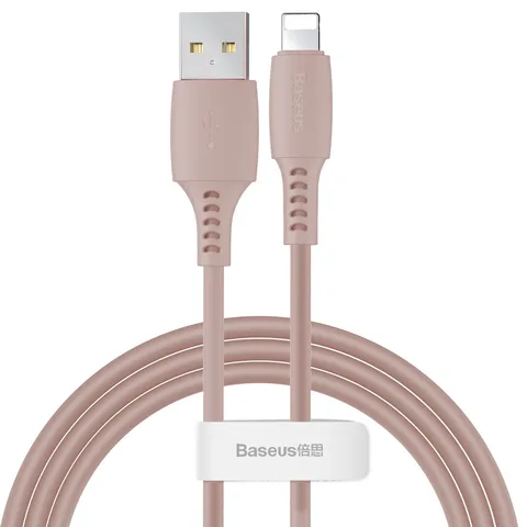 Кабель Baseus Colourful Cable USB For iP 2.4A 1.2m (CALDC-04) Pink