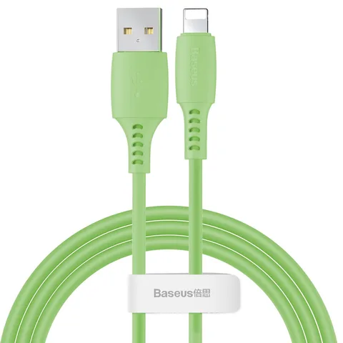 Кабель Baseus Colourful Cable USB For iP 2.4A 1.2m (CALDC-06) Green