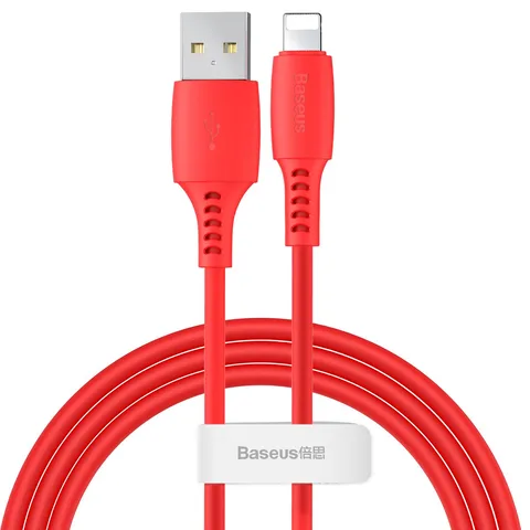 Кабель Baseus Colourful Cable USB For iP 2.4A 1.2m (CALDC-09) Red