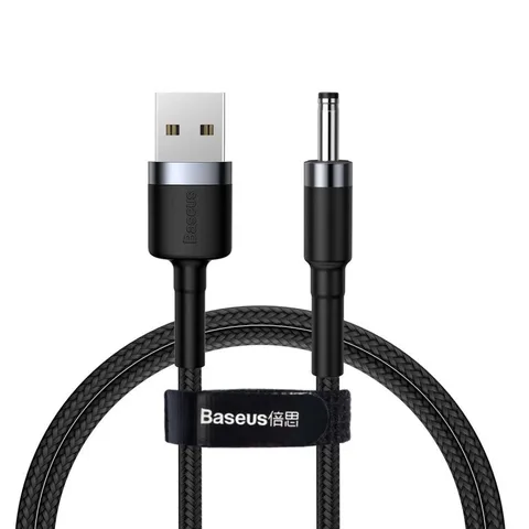Кабель Baseus Cafule Cable USB to DC 3.5mm 2A 1m (CADKLF-G1) Gray+Black