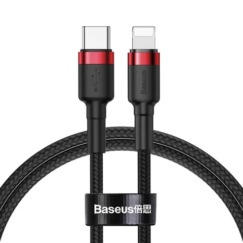 Кабель Baseus Cafule Cable Type-C to iP PD 20W 1m (CATLKLF-91) Red+Black