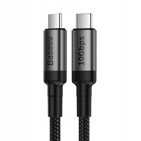 Кабель Baseus Cafule series Cable Type-C PD3.1 Gen2 100W(20V/5A) 1m (CATKLF-SG1) Gray+Black
