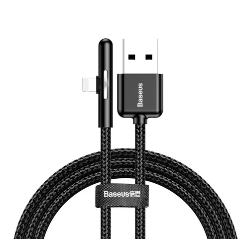 Кабель Baseus Iridescent Lamp Mobile Game Cable USB For iP 2.4A 1m (CAL7C-A01) Black