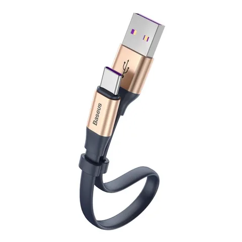 Кабель Baseus Simple HW Quick Charge Charging Data Cable USB For Type-C 40W 23cm (CATMBJ-BV3) gold blue