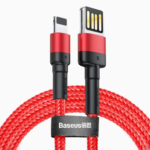 Кабель Baseus Cafule Cable (special edition) USB For iP 2.4A 1M (CALKLF-G09) Red