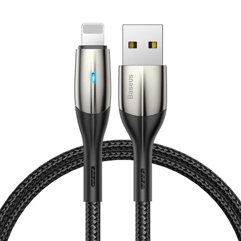 Кабель Baseus Horizontal Data cabelUSB For iP 2.4A 0.5m (CALSP-A01) Black