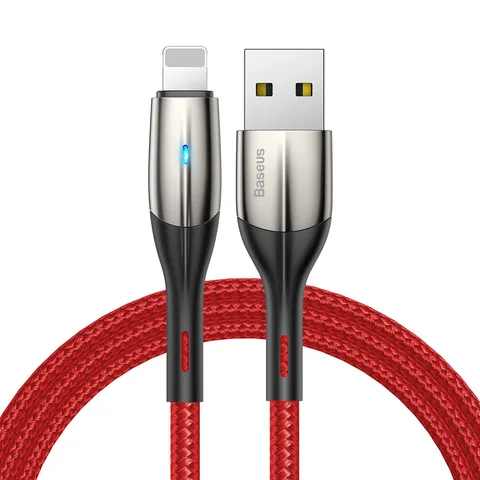 Кабель Baseus Horizontal Data cabelUSB For iP 2.4A 1m (CALSP-B09) Red