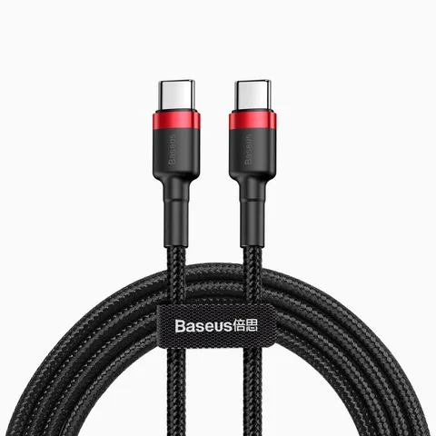 Кабель Baseus Cafule Type-C PD2.0 60W flash charging data line (20V/3A) 2m (CATKLF-H91) Red+Black