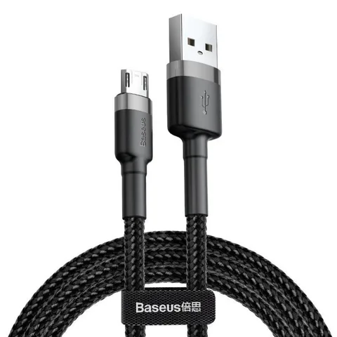 Кабель Baseus cafule Cable USB For Micro 2.4A 1M (CAMKLF-BG1) Gray+Black