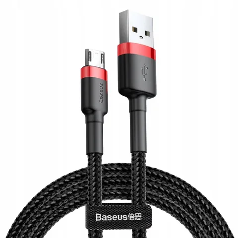 Кабель Baseus cafule Cable USB For Micro 2.4A 1M (CAMKLF-B91) Red+Black