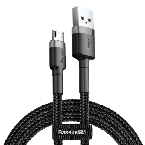 Кабель Baseus cafule Cable USB For Micro 1.5A 2M (CAMKLF-CG1) Gray+Black