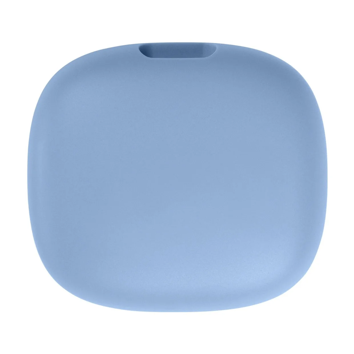 Зарядный кейс наушников JBL Wave Flex TWS синий, вид сверху на гладкую крышку