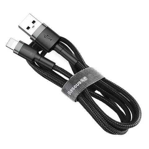 Кабель Baseus cafule Cable USB For lightning 2.4A 0.5M (CALKLF-AG1) Gray+Black