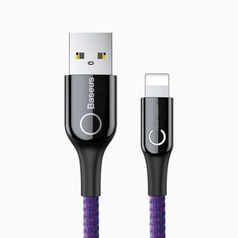 Кабель Baseus C-shaped Light Intelligent power-off Cable (CALCD-05) Purple