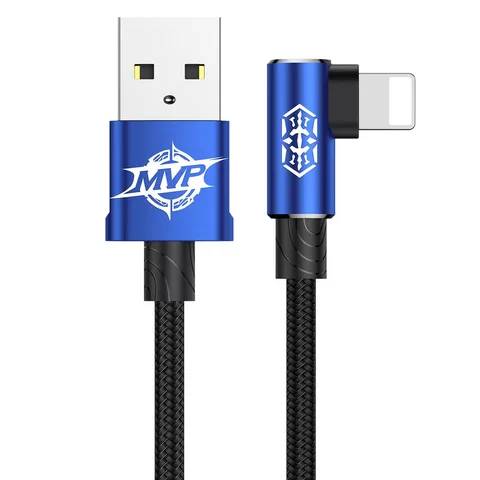 Кабель Baseus MVP Elbow Type Cable USB For IP 2A 1M (CALMVP-03) Blue
