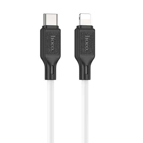 Кабель Hoco Cool Silicone PD Charging Data Cable For iP (X90) White
