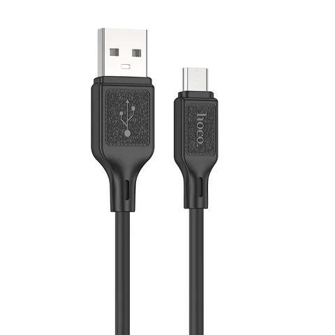 Кабель Hoco Cool Silicone Charging Data Cable For Micro (X90) Black