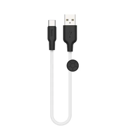 Кабель Hoco Plus Silicone Charging Data Cable For Type-C (L=0.25M) (X21) Black&White