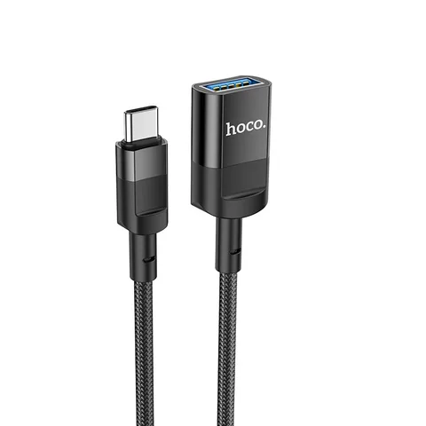 Кабель Hoco Type-C Male To USB Female USB3.0 Charging Data Sync Extension Cable (U107) Black