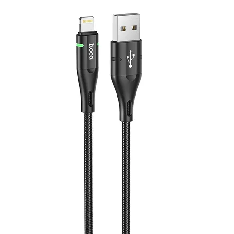 Кабель Hoco Shadow Charging Data Cable For iP (U93) Black