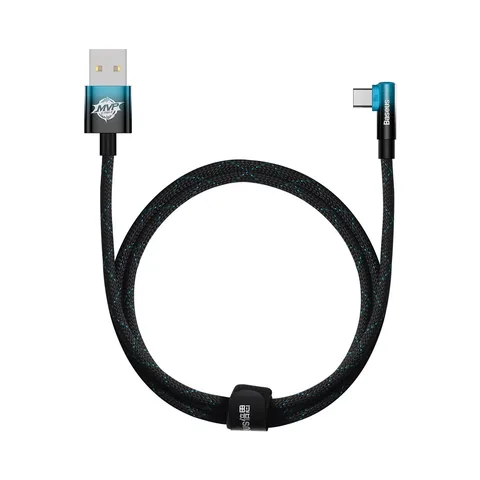 Кабель Baseus MVP 2 Elbow-Shaped Fast Charging Data Cable USB to Type-C 100W (CAVP000421) 1m Black+Blue
