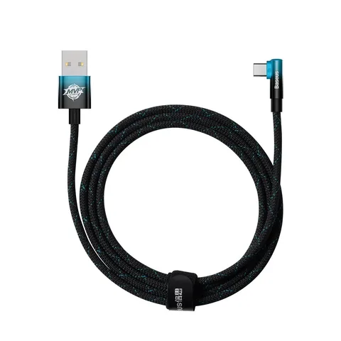 Кабель Baseus MVP 2 Elbow-Shaped Fast Charging Data Cable USB to Type-C 100W (CAVP000521) 2m Black+Blue