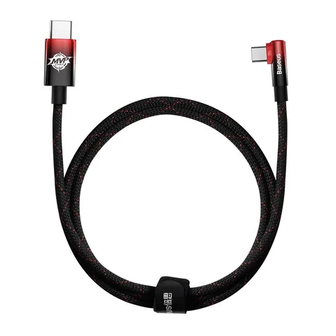 Кабель Baseus MVP 2 Elbow-Shaped Fast Charging Data Cable Type-C to Type-C 100W (CAVP000620) 1m Black+Red