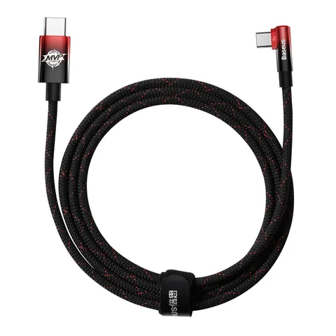 Кабель Baseus MVP 2 Elbow-Shaped Fast Charging Data Cable Type-C to Type-C 100W (CAVP000720) 2m Black+Red