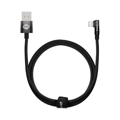 Кабель Baseus MVP 2 Elbow-Shaped Fast Charging Data Cable USB to iP 2.4A (CAVP000001) 1m Black