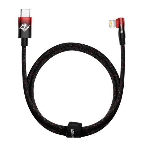 Кабель Baseus MVP 2 Elbow-Shaped Fast Charging Data Cable Type-C to iP 20W (CAVP000220) 1m Black+Red