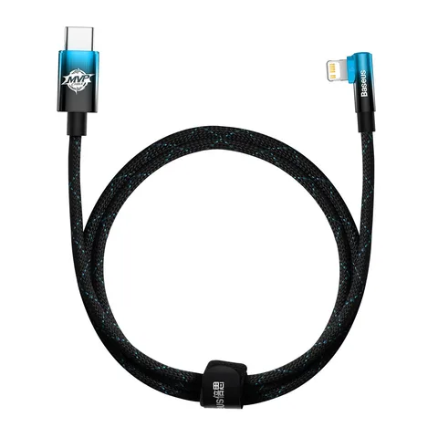 Кабель Baseus MVP 2 Elbow-Shaped Fast Charging Data Cable Type-C to iP 20W (CAVP000221) 1m Black+Blue
