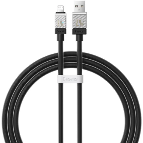Кабель Baseus CoolPlay Series Fast Charging Cable USB to iP 2.4A (CAKW000401) 1m Black