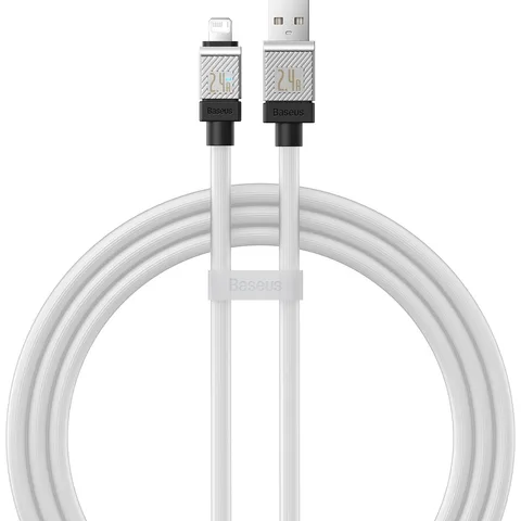 Кабель Baseus CoolPlay Series Fast Charging Cable USB to iP 2.4A (CAKW000402) 1m White