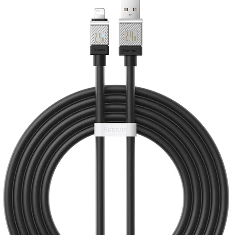 Кабель Baseus CoolPlay Series Fast Charging Cable USB to iP 2.4A (CAKW000501) 2m Black